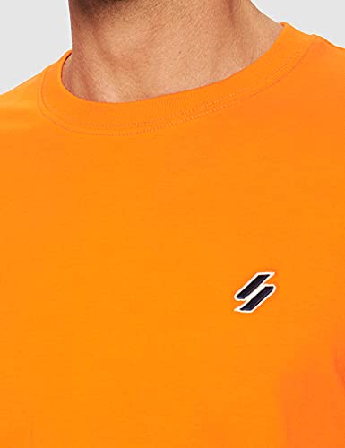 Superdry Code Essential tee Camiseta, Denver Orange, XXL para Hombre