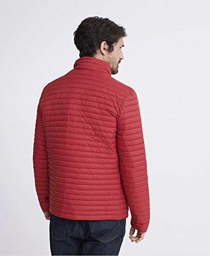 Superdry Packaway Non_Hooded Fuji Chaqueta, Rojo (Dark Red 32i), M para Hombre