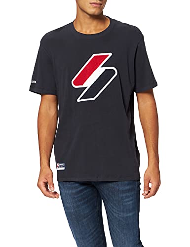 Superdry Superdry Code Logo Che Tee, Camiseta Hombre, Azul (Oscuro 4A), Xl