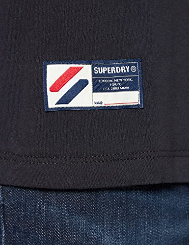 Superdry Superdry Code Logo Che Tee, Camiseta Hombre, Azul (Oscuro 4A), Xl