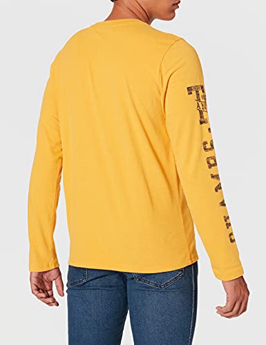 Superdry T&F Ls Top, Camiseta Hombre, Amarillo (Tumeric Marl), L