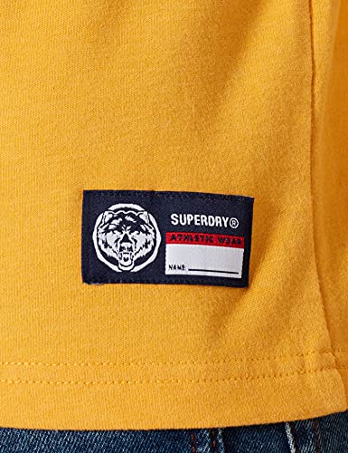 Superdry T&F Ls Top, Camiseta Hombre, Amarillo (Tumeric Marl), L