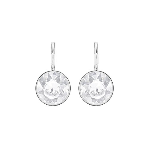 Swarovski Pendientes Bella Mini, blanco, baño de rodio