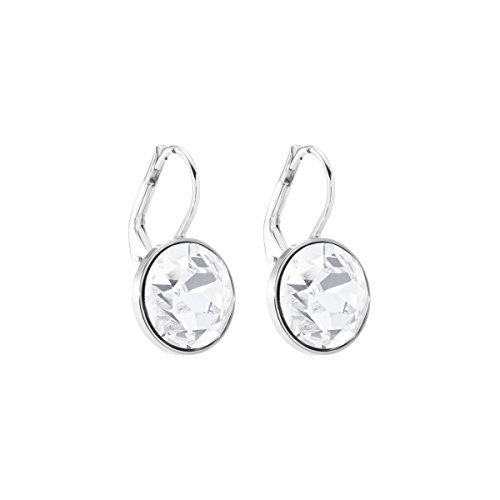 Swarovski Pendientes Bella Mini, blanco, baño de rodio