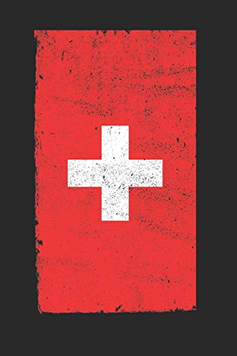 Switzerland Flag: Blank Lined Switzerland Flag Notebook for Swiss | 6x9 Inch | 120 Pages