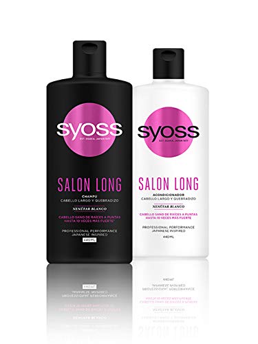 Syoss - Acondicionador para pelo largo y quebradizo - Salon Long - 6uds de 440Ml (2.640ml) – Cabello sano de raíces a puntas - Cabello como recién salido de la peluquería