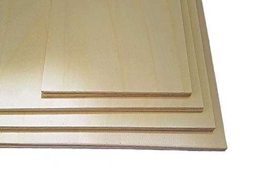 Tablero Contrachapado | Madera Maciza Abedul para Bricolaje, Manualidades | Ideal para Pirograbado, Corte por Laser, CNC Router, Modelado, Calado (A3, 3 UNIDADES)