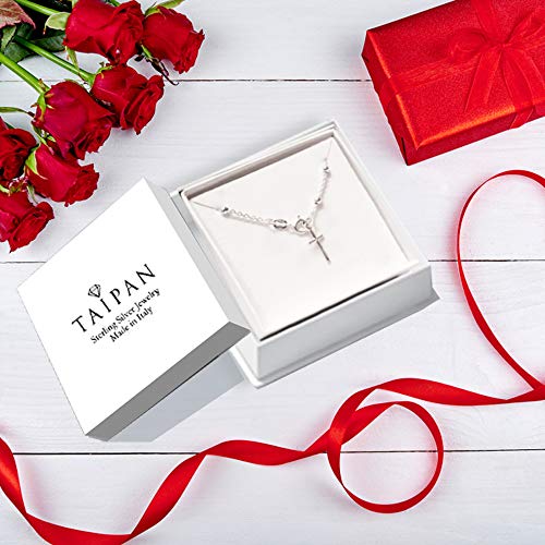 Taipan Pulseras Mujer 925 Plata Original - Este Pulsera de Moda Viene con una Caja y Hecha en Italia/Utilizado Como Regalos Originales Para Mujer Madre Novia/Pulseras Plata Mujer Con Rosario Pequeño