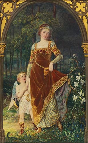 Talbot Hughes The Path of True Love Never Did Run Smooth 1896 b14608 A0 Poster - Papel fotográfico grueso brillante (40/33 inch)(119/84 cm) - Película Decoración de pared Arte Actor Actriz Regalo An