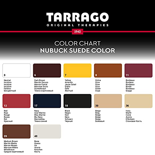 Tarrago | Nubuck Suede Color 75ml | Renovador de Color Para Zapatos de Ante y Nobuck | Resalta Los Colores Del Calzado, Nutre y Protege | Con Esponja Aplicadora (Negro 18)