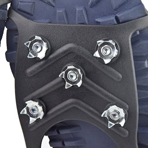 Tatoonly 8-Stud Universal Snow Shoe Spikes Grips Cleats Outdoor Ice Crampon Herramienta antideslizante Zapatos Cubierta para escalada de invierno Camping