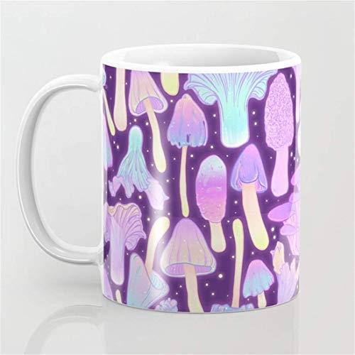 Taza de café con diseño de setas espeluznantes, Halloween Nature Magic-Mushrooms