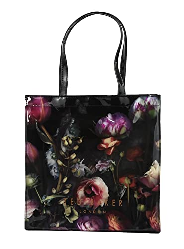 Ted Baker - Bolsa grande para compras con icono de la flora, color gris