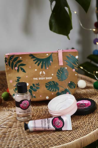 The Body Shop Bolso de belleza escogido a mano de la rosa británica, 4.73 onzas líquidas