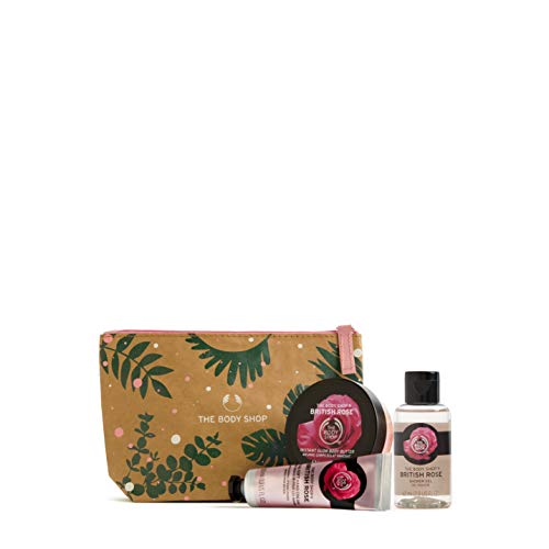 The Body Shop Bolso de belleza escogido a mano de la rosa británica, 4.73 onzas líquidas