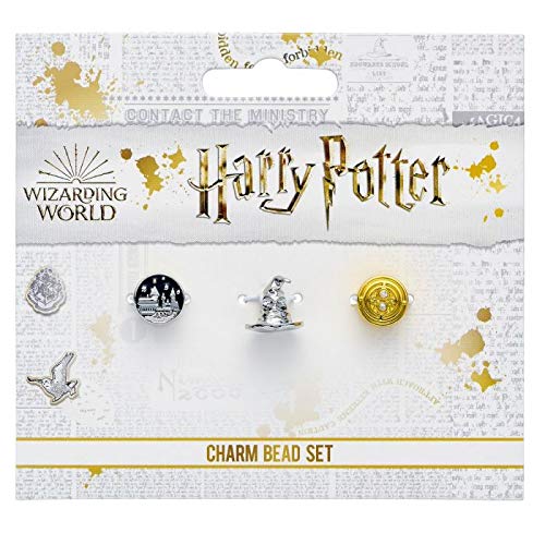 The Carat Shop Harry Potter: Set of 3 Spacer Beads - Hogwart'S Castle, Sorting Hat, Time Turner