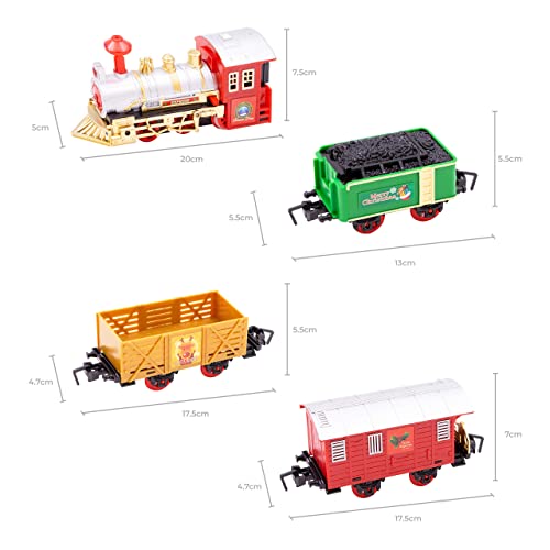 The Christmas Workshop-Christmas Workshop 81010-Juego de Tren de Navidad (330 cm), Multicolor, Style A (Benross Group 81010)