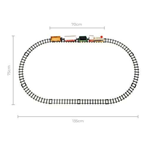 The Christmas Workshop-Christmas Workshop 81010-Juego de Tren de Navidad (330 cm), Multicolor, Style A (Benross Group 81010)