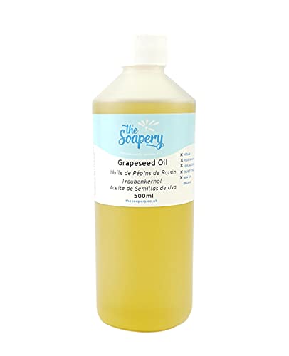 TheSoapery - Aceite de pepitas de uva, 500 ml. Grado cosmético. Aceite para masaje y aromaterapia.