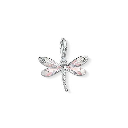 Thomas Sabo Charm Club Colgante charm para mujer en forma de libélula, plata de ley 925, 1516-041-9