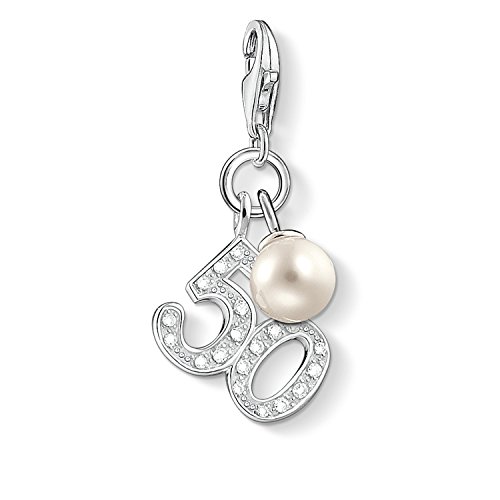 Thomas Sabo - Charm con Cierre para Mujer de Plata de Ley 925/1000 con Zirconia Cúbica