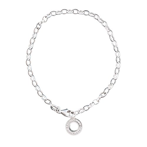 Thomas Sabo Tobillera clásica de charms para mujer, plata de ley 925, X0034-001-12