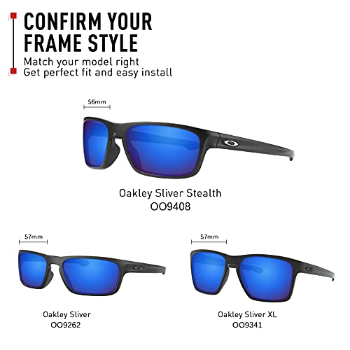 ThunderClap Lentes de repuesto polarizadas para gafas de sol Oakley Sliver Stealth OO9408, Geyser Blue - Polarizado, Talla única
