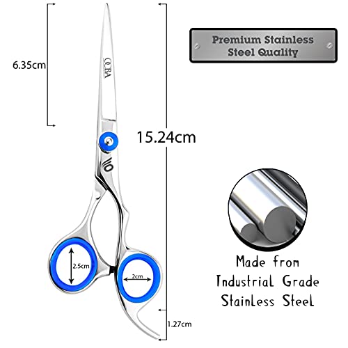 Tijeras de peluquería prémium de para cortar el pelo, tijeras de peluquería de acero inoxidable, tijeras profesionales con estuche, tijeras de entresacar perfectas para hombre y mujer