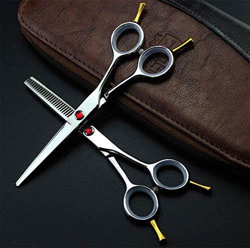 Tijeras de peluquería Tijeras de Corte y Tijeras de Adelgazamiento Tijeras de Corte de Pelo de Corte Afilado y preciso 5.5 Pulgadas para Herramientas de peluquería Improve