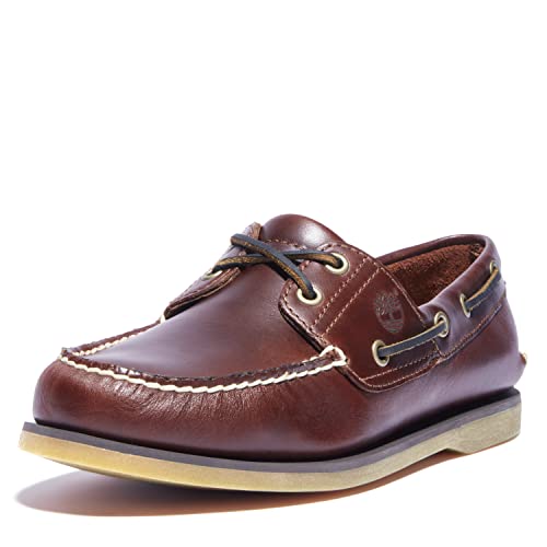 Timberland Classic 2 Eye, Náuticos Hombre, Marrón Rootbeer Smooth, 44 EU