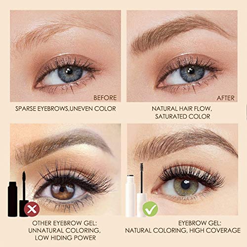 Tinte De Maquillaje Para Cejas Con Microfibras, Gel De Tinte Tinte De Cejas Resistente Al Agua De Larga Duración Que Para Te Da Cejas Peludas(Marron Oscuro)