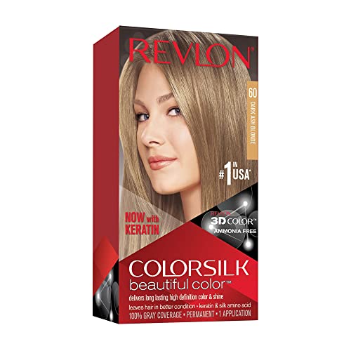 Tinte Revlon ColorSilk 60 Rubio Claro Ceniza Sin Amoniaco