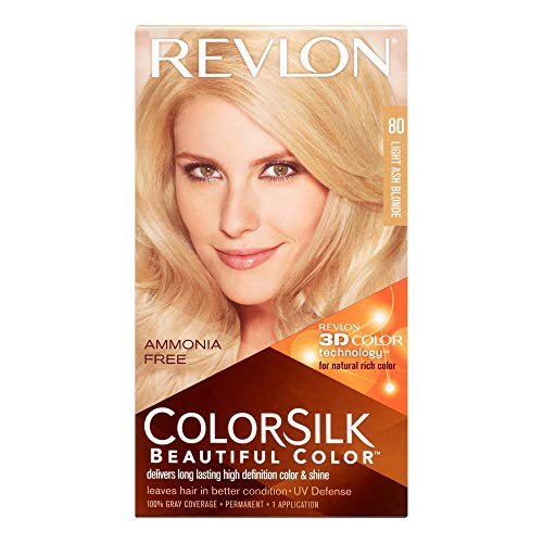 Tinte Revlon ColorSilk 80 Rubio Claro Ceniza Sin Amoniaco