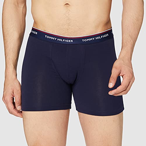 Tommy Hilfiger 3p Boxer Brief, Azul Marina, Medium para Hombre