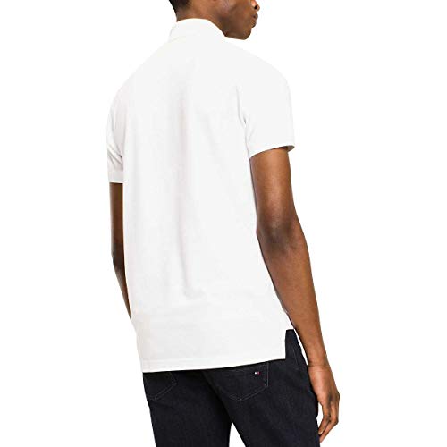 Tommy Hilfiger Core Tommy Slim Polo, Blanco (Bright White 100), X-Large para Hombre