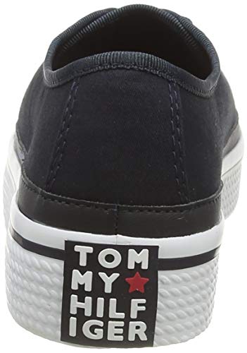 Tommy Hilfiger Corporate Flatform Sneaker, Zapatillas Mujer, Azul (Midnight 403), 36 EU