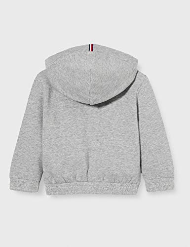 Tommy Hilfiger Essential Hooded Sweatshirt Suéter, Mid Grey Htr, 80 para Niñas