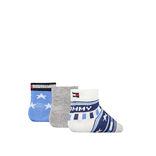 Tommy Hilfiger Stars and Stripes Baby Gift Box Calcetín clásico, Blue Combo, 19 para Bebés