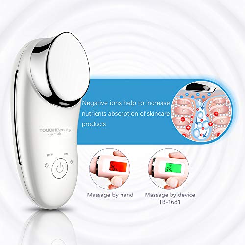 TOUCHBeauty Masajeador facial con modo sónico vibración, Infusión iónica Masajeador facial dispositivo, Limpieza Profunda, Cuidado Facial AG-1681A