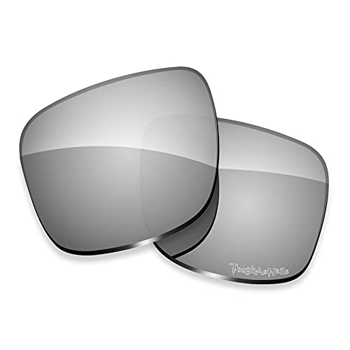 ToughAsNails Reemplazo de lente polarizada para Oakley Holbrook OO9102 Sunglass - Más opciones, Poli cromado plateado - Ar Polarizado, Talla única