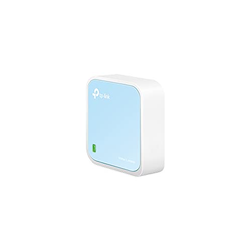 TP-Link TL-WR802N Nano Router N300 Wi-Fi portátil, 300 Mbps, 1 puerto LAN /WAN, 1 puerto micro USB, modos de funcionamiento: enrutador, repetidor, cliente / receptor, AP y WISP