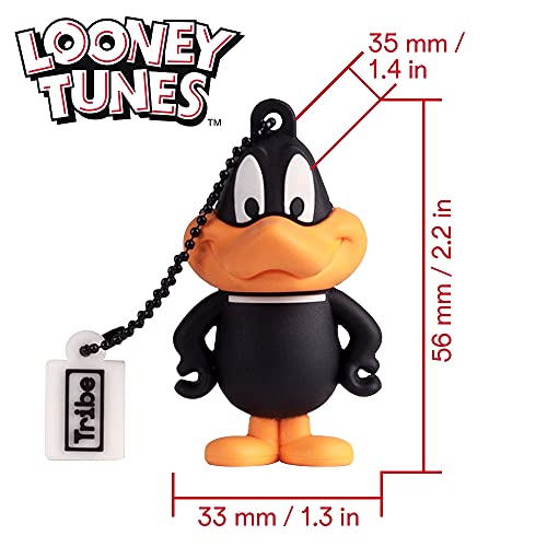 Tribe - Llave USB 32 GB Pato Lucas - Memoria 2.0, Personaje Original Looney Tunes, Llave USB Compatible con Windows, Linux e Mac, Multicolor