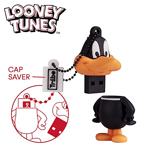 Tribe - Llave USB 32 GB Pato Lucas - Memoria 2.0, Personaje Original Looney Tunes, Llave USB Compatible con Windows, Linux e Mac, Multicolor