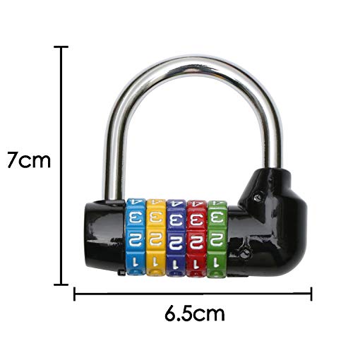 TRIXES Candado Negro a Combinación de 5 Números