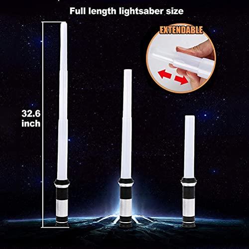 TYTOGE Light Sabres para niños Star Wars, Espada láser 2 en 1 telescópica y Plegable, Espada de Sable de luz con luz LED con Juguetes de Efectos de Sonido, Navidad, cumpleaños, Halloween