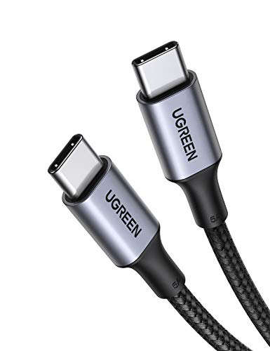 UGREEN Cable USB C a USB C 100W, Cable USB Tipo C, 20V/5A Cable USB C Carga Rápida Compatible con MacBook Pro 16'' 15" 13", MacBook, iMac, DELL XPS, Galaxy S21 S20, Huawei P40 P30, Xiaomi 11-1 Metro