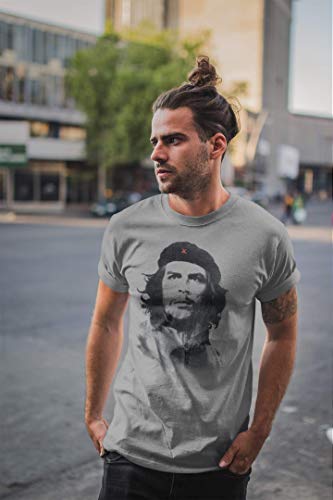 Ultrabasic Hombre Camiseta Gráfico Che Guevara Vintage Idea de Regalo Gris Moteado