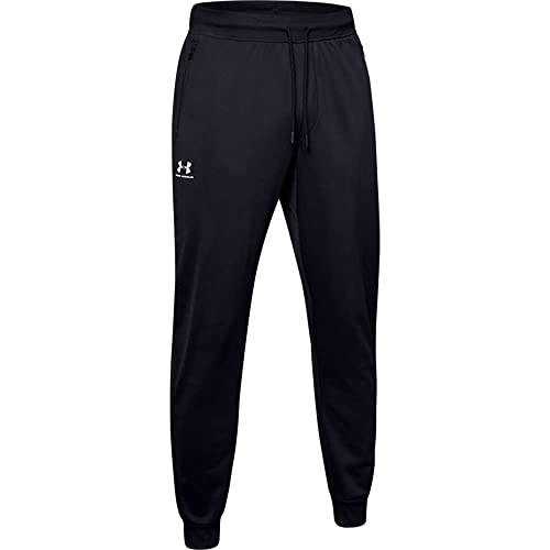 Under Armour Sportstyle Tricot Jogger Pantalón de jogging, Hombre, Negro Black/White, M