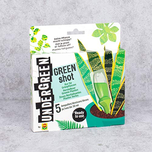 Undergreen by Compo Green Shot - Tratamiento para plantas verdes y palmeras, 5 ampollas de 30 ml, transparente