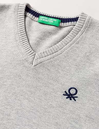 United Colors of Benetton Camiseta Cuello V M/L 1098q4054 Suter, Gris Melange 501, 2 Años para Bebés